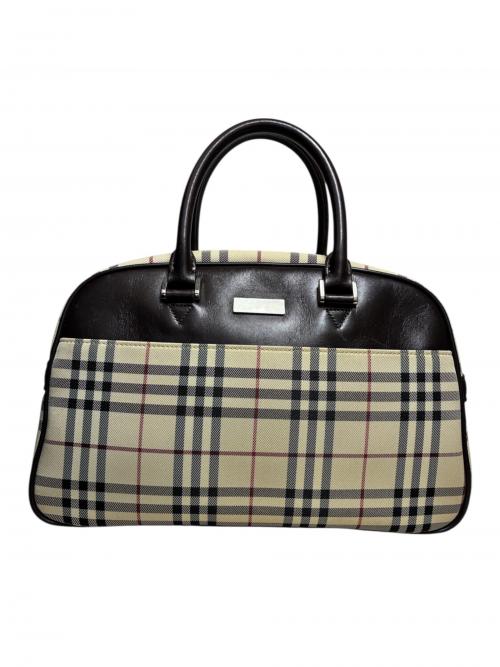 BURBERRY（バーバリー）BURBERRY (バーバリー) ノバチェックボストンバッグ ベージュ×ブラウン サイズ:-の古着・服飾アイテム