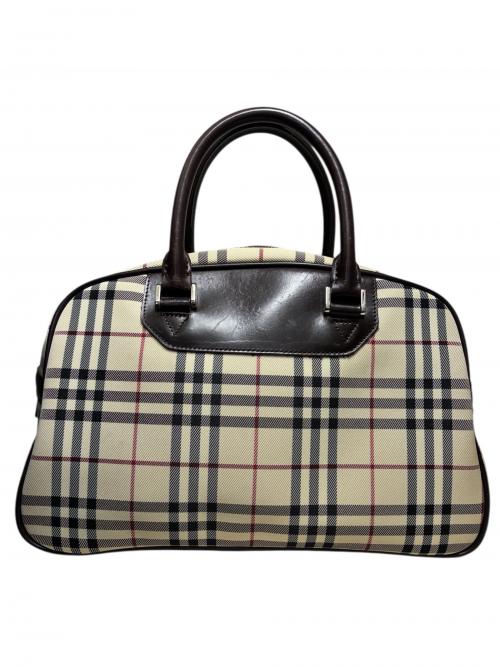 BURBERRY（バーバリー）BURBERRY (バーバリー) ノバチェックボストンバッグ ベージュ×ブラウン サイズ:-の古着・服飾アイテム