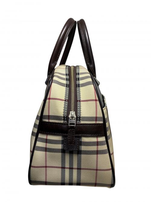 BURBERRY（バーバリー）BURBERRY (バーバリー) ノバチェックボストンバッグ ベージュ×ブラウン サイズ:-の古着・服飾アイテム
