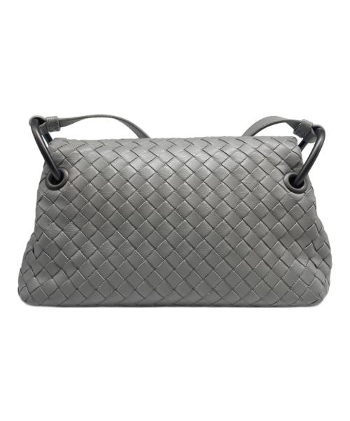 BOTTEGA VENETA（ボッテガベネタ）BOTTEGA VENETA (ボッテガベネタ) イントレチャートショルダーバッグ グレーの古着・服飾アイテム