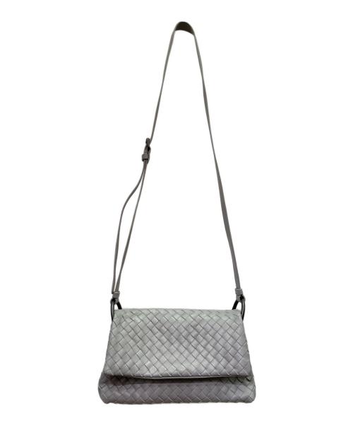 BOTTEGA VENETA（ボッテガベネタ）BOTTEGA VENETA (ボッテガベネタ) イントレチャートショルダーバッグ グレーの古着・服飾アイテム