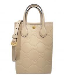 GUCCI（グッチ）の古着「GGスーパーミニバッグ/790133」｜ベージュ