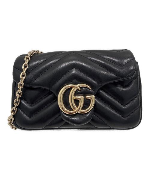 GUCCI（グッチ）GUCCI (グッチ) GGマーモントミニ ショルダーバッグ ‎841290 AAFAX 1000 ブラック サイズ:ミニの古着・服飾アイテム
