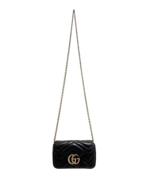 GUCCI（グッチ）GUCCI (グッチ) GGマーモントミニ ショルダーバッグ ‎841290 AAFAX 1000 ブラック サイズ:ミニの古着・服飾アイテム