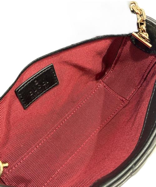 GUCCI（グッチ）GUCCI (グッチ) GGマーモントミニ ショルダーバッグ ‎841290 AAFAX 1000 ブラック サイズ:ミニの古着・服飾アイテム