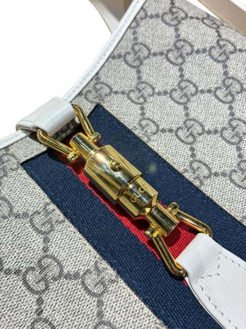 GUCCI（グッチ）GUCCI (グッチ) ショルダーバッグ/636706 グレー×ホワイト サイズ:-の古着・服飾アイテム