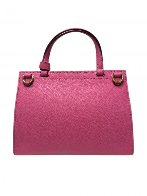 GUCCI（グッチ）GUCCI (グッチ) GGマーモント トップハンドルショルダーバッグ ピンク×ゴールド金具 サイズ:-の古着・服飾アイテム