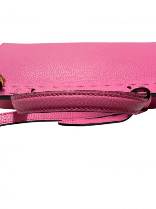 GUCCI（グッチ）GUCCI (グッチ) GGマーモント トップハンドルショルダーバッグ ピンク×ゴールド金具 サイズ:-の古着・服飾アイテム