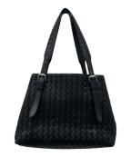 BOTTEGA VENETAボッテガベネタ）の古着「イントレチャート ハンドバッグ」｜ブラック