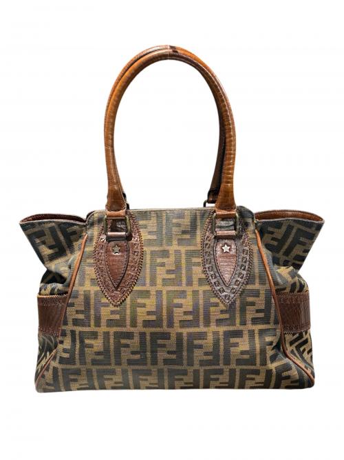 FENDI（フェンディ）FENDI (フェンディ) ハンドバッグ/8BN157 ブラウン×ブラック サイズ:-の古着・服飾アイテム