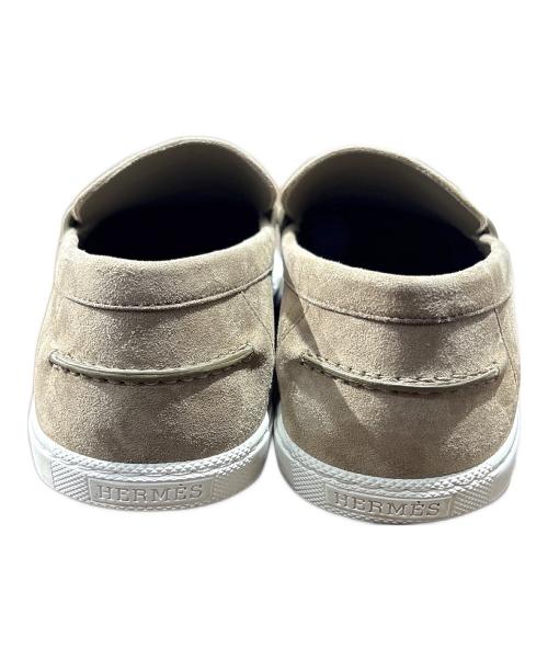 HERMES（エルメス）HERMES (エルメス) スウェードモカシンシューズ ブラウン サイズ:41の古着・服飾アイテム