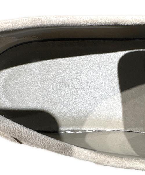 HERMES（エルメス）HERMES (エルメス) スウェードモカシンシューズ ブラウン サイズ:41の古着・服飾アイテム