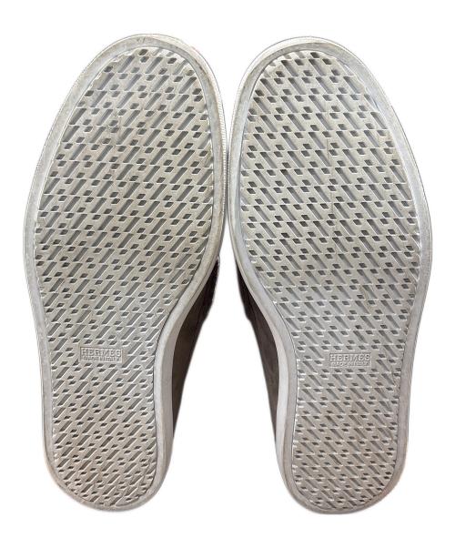 HERMES（エルメス）HERMES (エルメス) スウェードモカシンシューズ ブラウン サイズ:41の古着・服飾アイテム