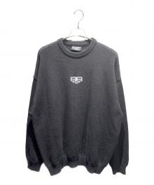 BALENCIAGA（バレンシアガ）の古着「BB刺繍ニット」｜ブラック