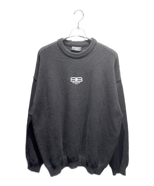 BALENCIAGA（バレンシアガ）BALENCIAGA (バレンシアガ) BB刺繍ニット ブラック サイズ:Lの古着・服飾アイテム