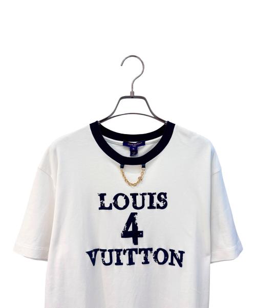 LOUIS VUITTON（ルイ ヴィトン）LOUIS VUITTON (ルイ ヴィトン) フロントチェーンロゴTシャツ ホワイト サイズ:XLの古着・服飾アイテム