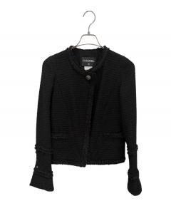 中古・古着通販】CHANEL (シャネル) ノーカラーツイードジャケット