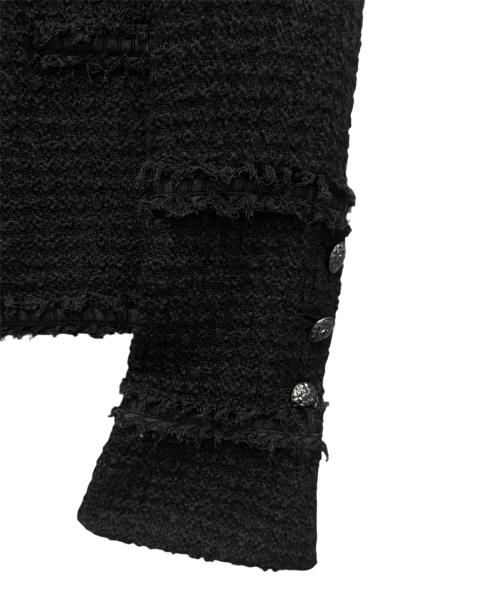 CHANEL（シャネル）CHANEL (シャネル) ココマークボタンツイードジャケット ブラック サイズ:36の古着・服飾アイテム
