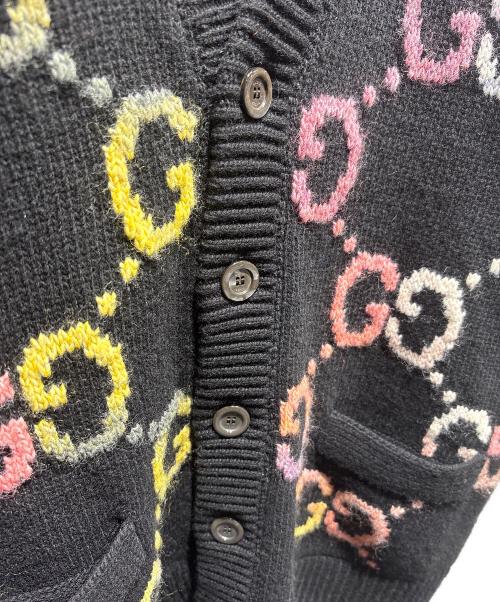 GUCCI（グッチ）GUCCI (グッチ) GGニットカーディガン ブラック サイズ:Sの古着・服飾アイテム