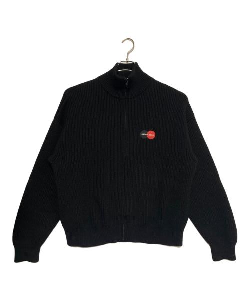 BALENCIAGA（バレンシアガ）BALENCIAGA (バレンシアガ) MASTERCARD JUMPER /ジップアップニット ブラック サイズ:XS.の古着・服飾アイテム