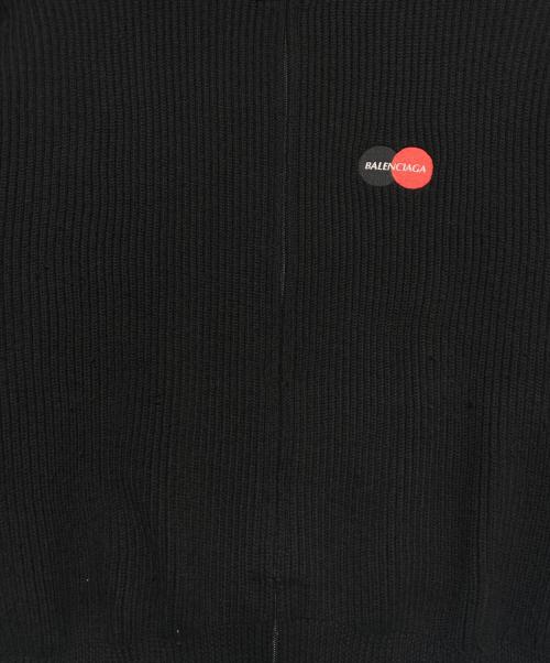BALENCIAGA（バレンシアガ）BALENCIAGA (バレンシアガ) MASTERCARD JUMPER /ジップアップニット ブラック サイズ:XS.の古着・服飾アイテム