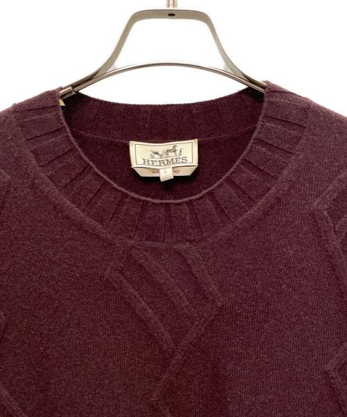 HERMES（エルメス）HERMES (エルメス) カシミヤニット バーガンディー サイズ:Ｌの古着・服飾アイテム