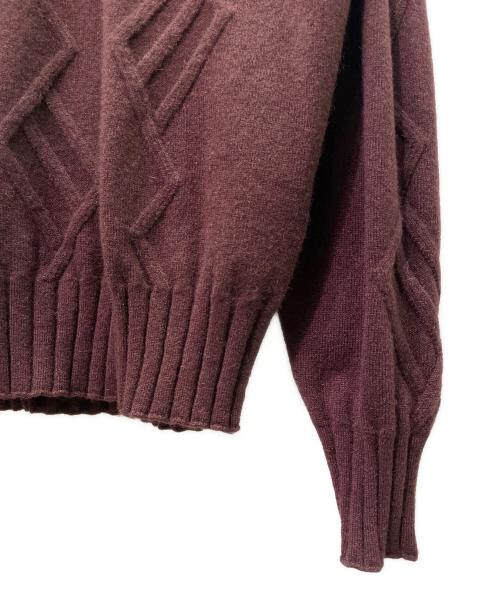 HERMES（エルメス）HERMES (エルメス) カシミヤニット バーガンディー サイズ:Ｌの古着・服飾アイテム
