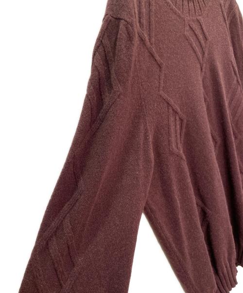 HERMES（エルメス）HERMES (エルメス) カシミヤニット バーガンディー サイズ:Ｌの古着・服飾アイテム