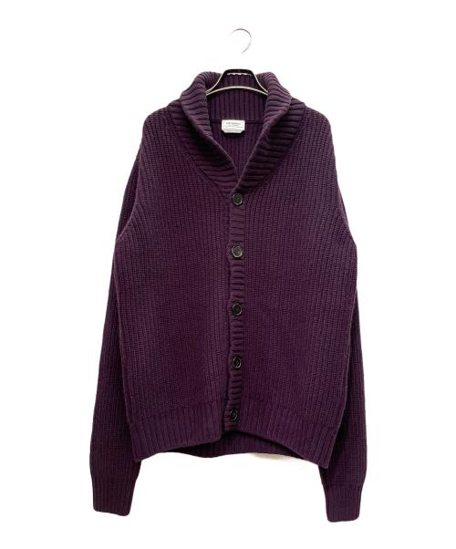 HERMES（エルメス）HERMES (エルメス) ショールカラーカーディガン パープル サイズ:Freeの古着・服飾アイテム