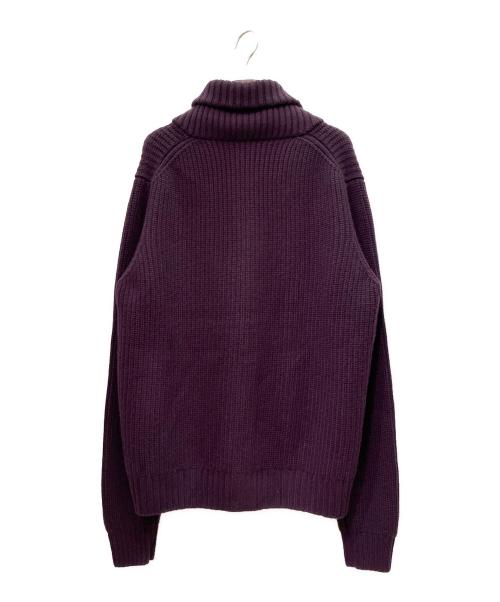 HERMES（エルメス）HERMES (エルメス) ショールカラーカーディガン パープル サイズ:Freeの古着・服飾アイテム