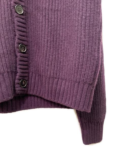 HERMES（エルメス）HERMES (エルメス) ショールカラーカーディガン パープル サイズ:Freeの古着・服飾アイテム