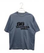 BALENCIAGAバレンシアガ）の古着「Hand-Drawn BB Icon Tシャツ」｜ネイビー