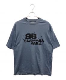 BALENCIAGA（バレンシアガ）の古着「Hand-Drawn BB Icon Tシャツ」｜ネイビー