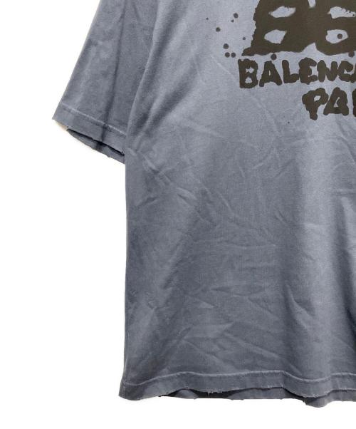 BALENCIAGA（バレンシアガ）BALENCIAGA (バレンシアガ) Hand-Drawn BB Icon Tシャツ ネイビー サイズ:Sの古着・服飾アイテム