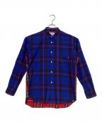 SUPREME×COMME des GARCONS SHIRTシュプリーム×コムデギャルソンシャツ）の古着「Lightweight Flannel Shirt」｜ブルー×レッド