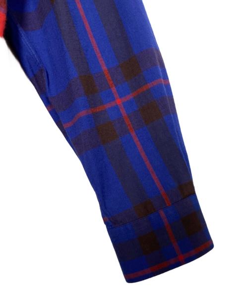 SUPREME（シュプリーム）SUPREME (シュプリーム) COMME des GARCONS SHIRT (コムデギャルソンシャツ) Lightweight Flannel Shirt ブルー×レッド サイズ:Sの古着・服飾アイテム