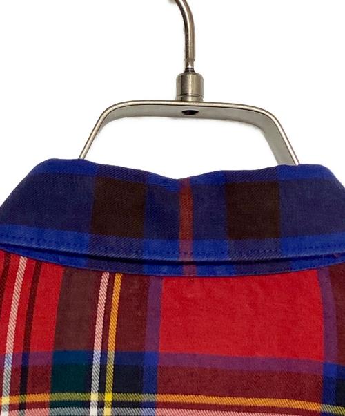 SUPREME（シュプリーム）SUPREME (シュプリーム) COMME des GARCONS SHIRT (コムデギャルソンシャツ) Lightweight Flannel Shirt ブルー×レッド サイズ:Sの古着・服飾アイテム