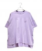 LOEWEロエベ）の古着「Cotton Crew Neck Anagram Embroidered Logo T-Shirt コットンクルーネック アナグラム刺繍ロゴTシャツ S359Y22X58」｜パープル