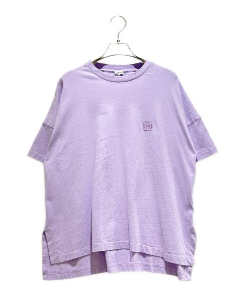 LOEWE（ロエベ）LOEWE (ロエベ) Cotton Crew Neck Anagram Embroidered Logo T-Shirt コットンクルーネック アナグラム刺繍ロゴTシャツ S359Y22X58  パープル サイズ:Sの古着・服飾アイテム