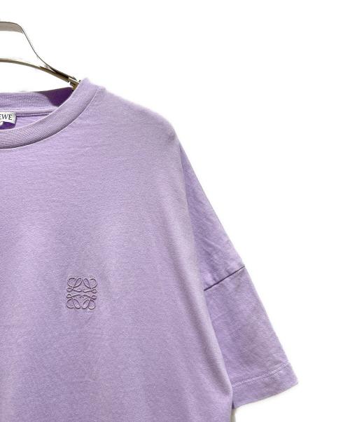 LOEWE（ロエベ）LOEWE (ロエベ) Cotton Crew Neck Anagram Embroidered Logo T-Shirt コットンクルーネック アナグラム刺繍ロゴTシャツ S359Y22X58  パープル サイズ:Sの古着・服飾アイテム