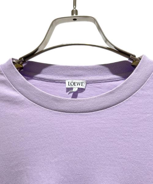 LOEWE（ロエベ）LOEWE (ロエベ) Cotton Crew Neck Anagram Embroidered Logo T-Shirt コットンクルーネック アナグラム刺繍ロゴTシャツ S359Y22X58  パープル サイズ:Sの古着・服飾アイテム