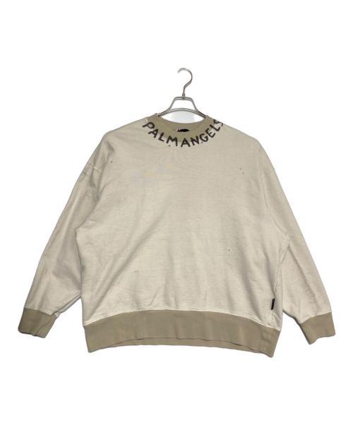 Palm Angels（パーム エンジェルス）Palm Angels (パーム エンジェルス) ロゴクルーネックスウェット アイボリー サイズ:XLの古着・服飾アイテム