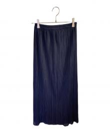 PLEATS PLEASE（プリーツプリーズ）の古着「プリーツスカート」｜ネイビー