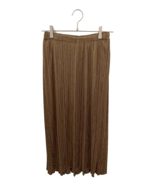 PLEATS PLEASE（プリーツプリーズ）PLEATS PLEASE (プリーツプリーズ) プリーツスカート ブラウン サイズ:3の古着・服飾アイテム