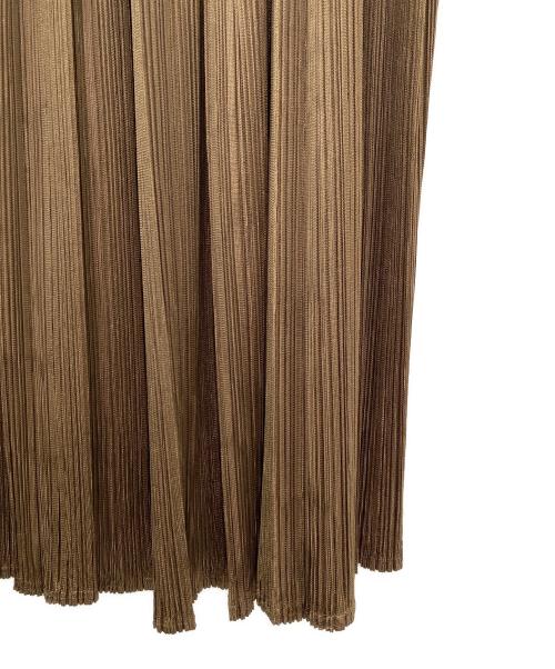 PLEATS PLEASE（プリーツプリーズ）PLEATS PLEASE (プリーツプリーズ) プリーツスカート ブラウン サイズ:3の古着・服飾アイテム