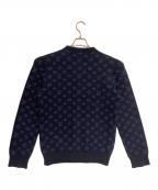 LOUIS VUITTONルイ ヴィトン）の古着「ハーフアンドハーフモノグラムニット」｜ブラック