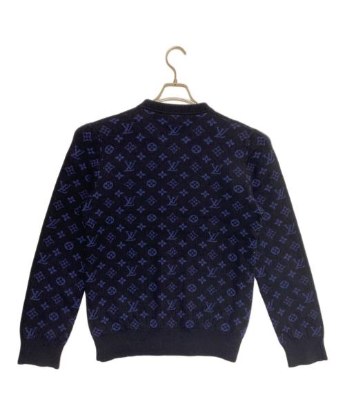 LOUIS VUITTON（ルイ ヴィトン）LOUIS VUITTON (ルイ ヴィトン) ハーフアンドハーフモノグラムニット ブラック サイズ:Mの古着・服飾アイテム