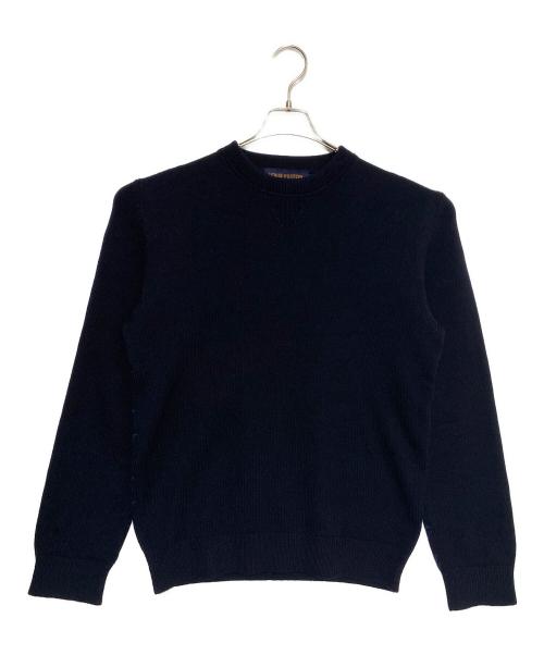 LOUIS VUITTON（ルイ ヴィトン）LOUIS VUITTON (ルイ ヴィトン) ハーフアンドハーフモノグラムニット ブラック サイズ:Mの古着・服飾アイテム