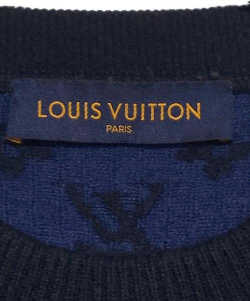 LOUIS VUITTON（ルイ ヴィトン）LOUIS VUITTON (ルイ ヴィトン) ハーフアンドハーフモノグラムニット ブラック サイズ:Mの古着・服飾アイテム