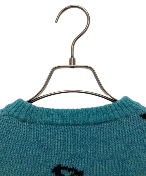 BALENCIAGA（バレンシアガ）BALENCIAGA (バレンシアガ) オールオーバーロゴニット ブルー サイズ:34の古着・服飾アイテム